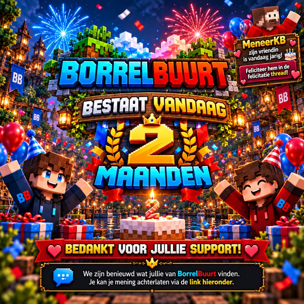Borrelbuurt bestaat vandaag 2 maanden — bedankt voor jullie support